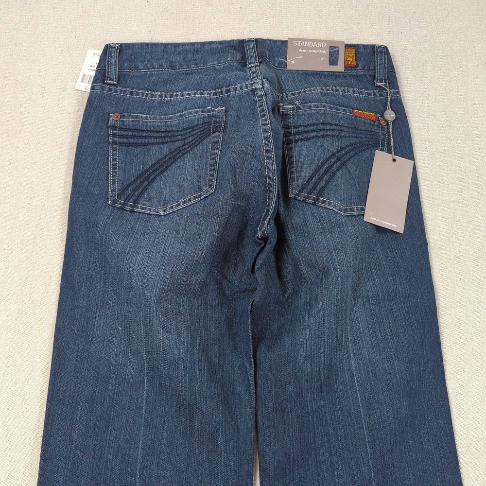 7 For All Mankind Jeans Womens 29 Blue Classic Straight New